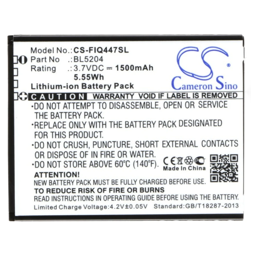 

Li-ion Mobile, SmartPhone Battery for Fly,3.7v,1500mAh,IQ447 ERA Life 1,BL5204