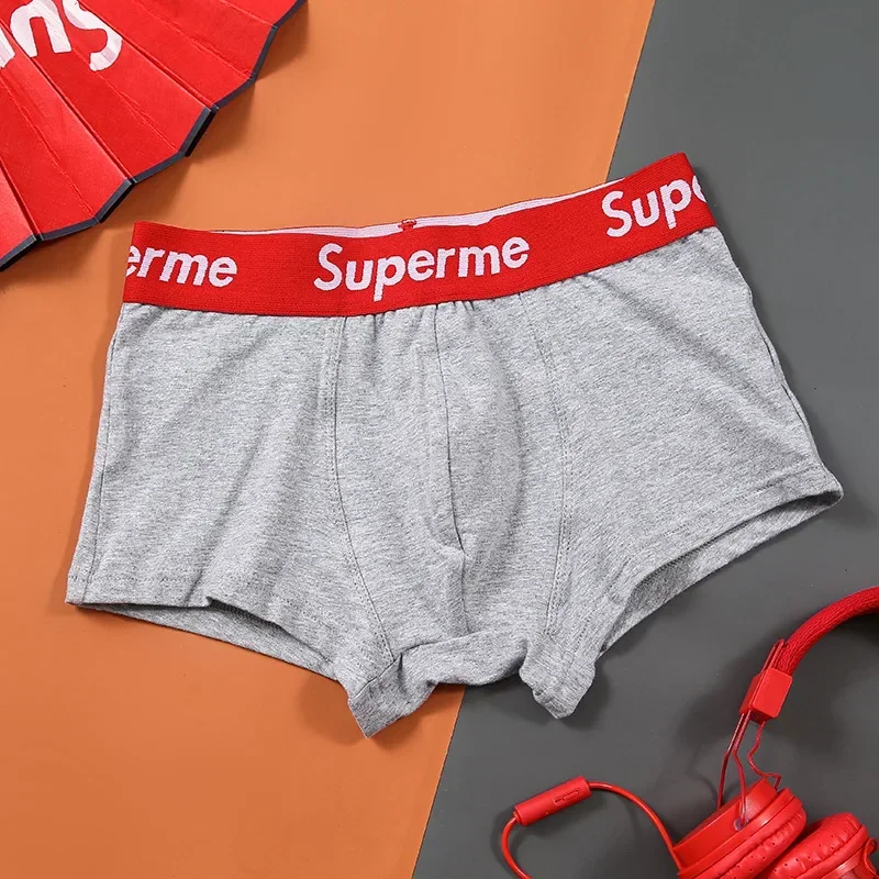 Shorts boxer de algodão de alta estiramento masculino, roupa íntima confortável, calcinha macia, gay sexy, tamanho grande, de M a 2XL