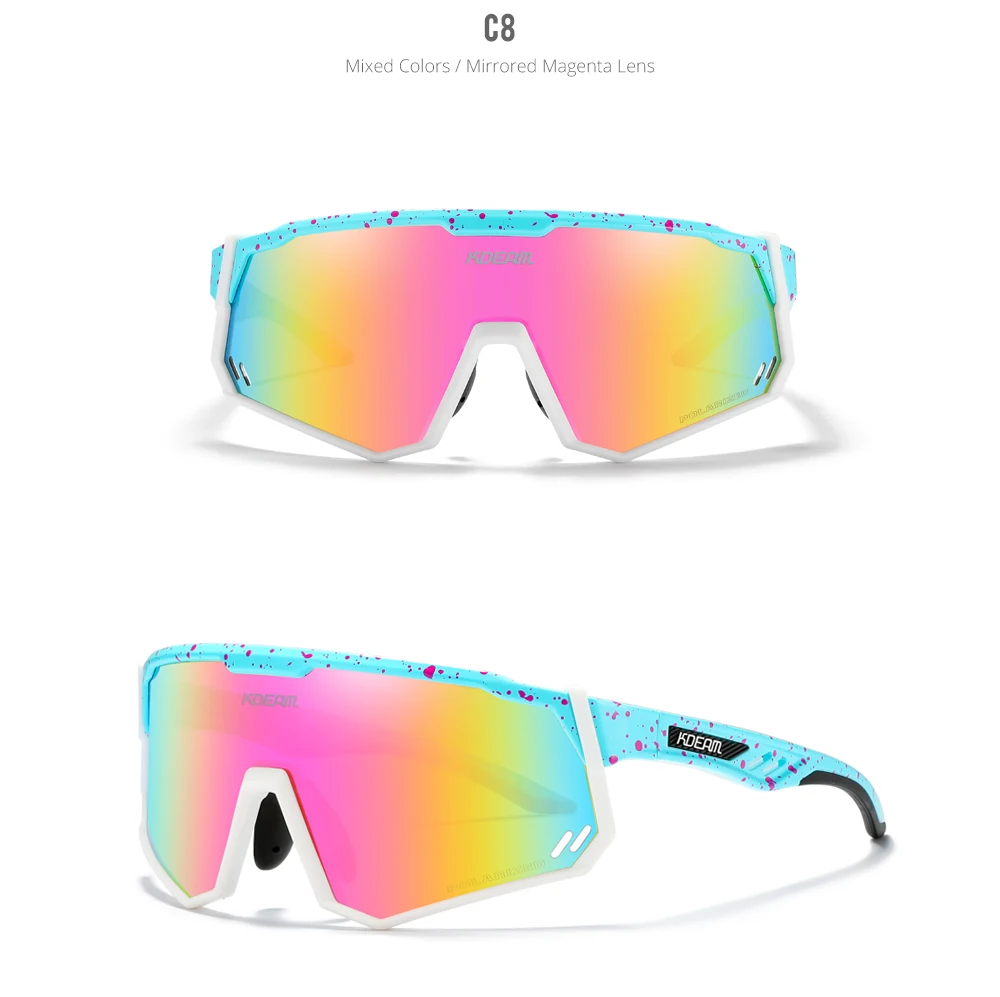 Kdeam High-End-Sports onnen brille polarisierte Herren-Fahrrad brille abnehmbarer Tr90-Rahmen und Nasen pads leicht auszu tauschen – Detail 36