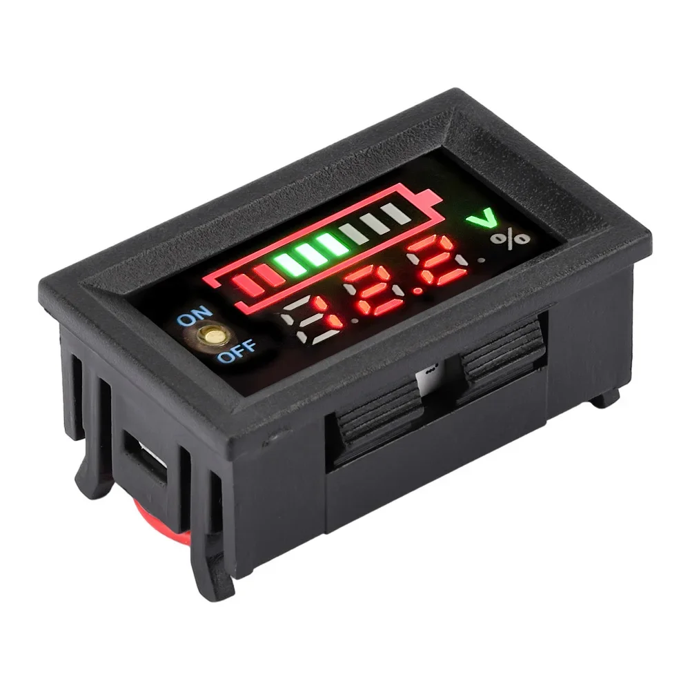 12V Car Lead Acid Battery Charge Level Capacity Indicator 2S 3S 4S LED Battery Capacity Meter  8.4V 12.6V 16.8V Voltmeter Tester