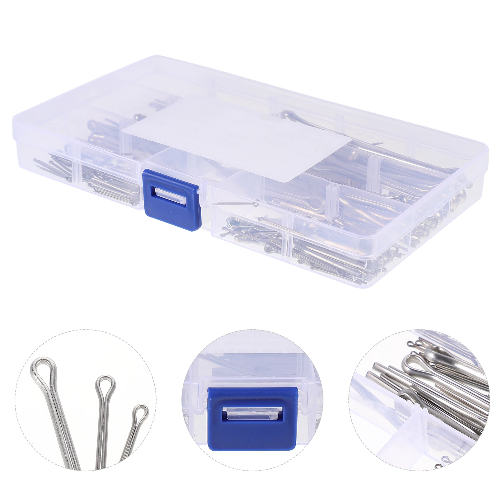 

230pcs Stainless Steel Cotter Pin Set Split Fastener Clip Hitch Trailer Accessories Mechanic Repair Storage Case