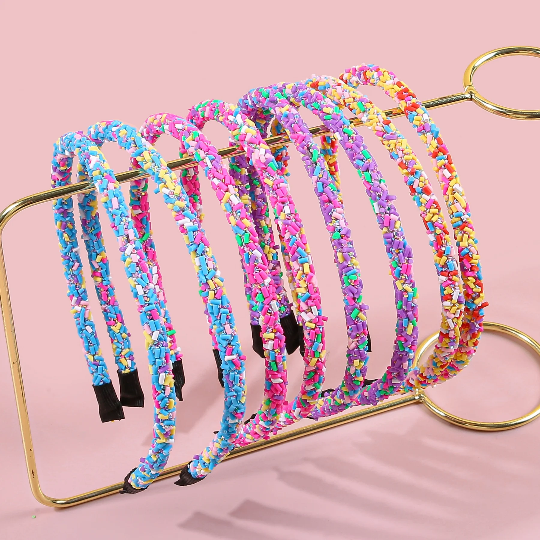 

1/4pcs Sparkly Hairbands Cute Girls Headbands Girls Ice Cream Colors Headbands Kids Children Party Decoration Headwear