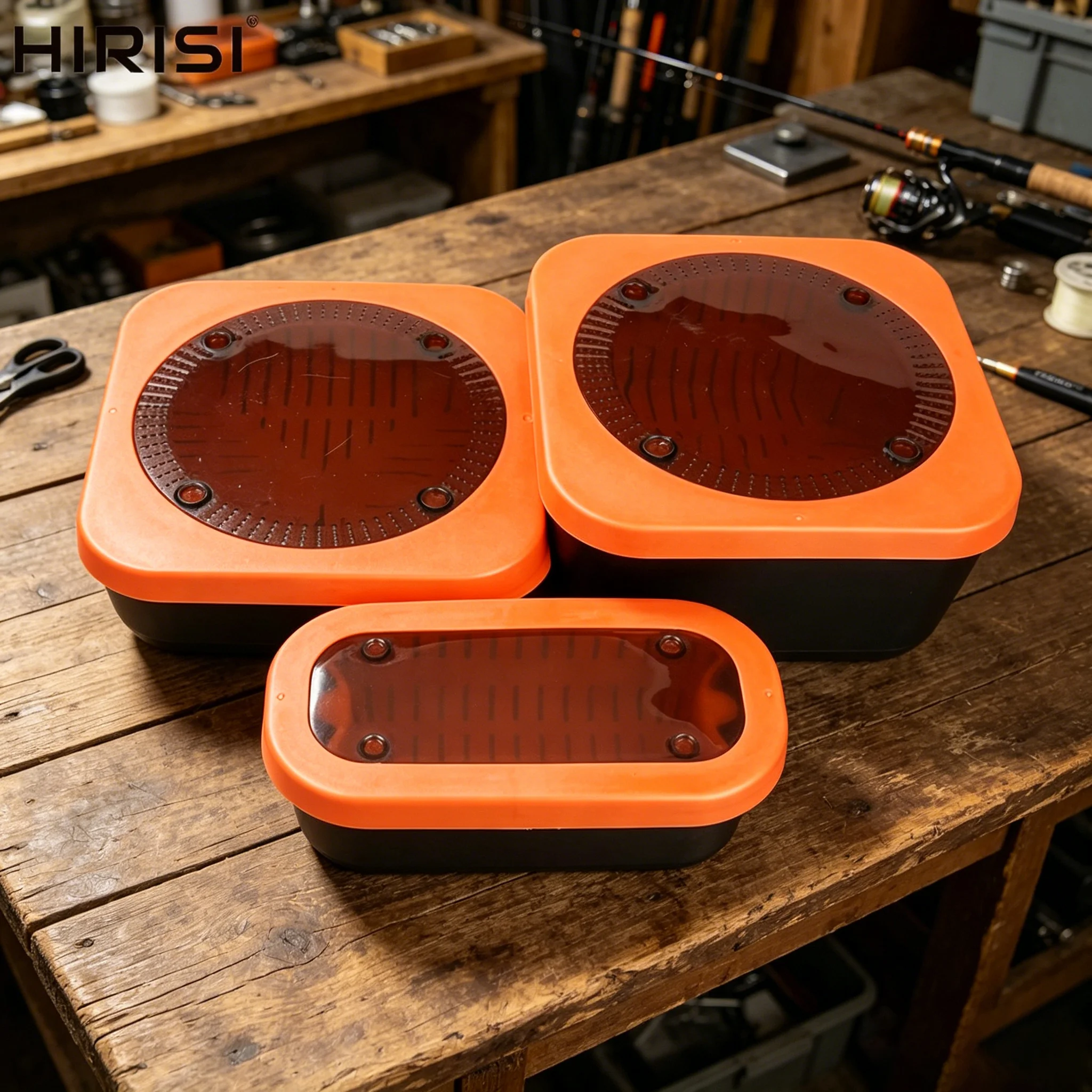 Hirisi Carp Fishing Bait Box Feeder Fishing Bait Storage Case Carp Fishing Pop Up Boilies Hair Rig Carp Rig Fishing Accessories