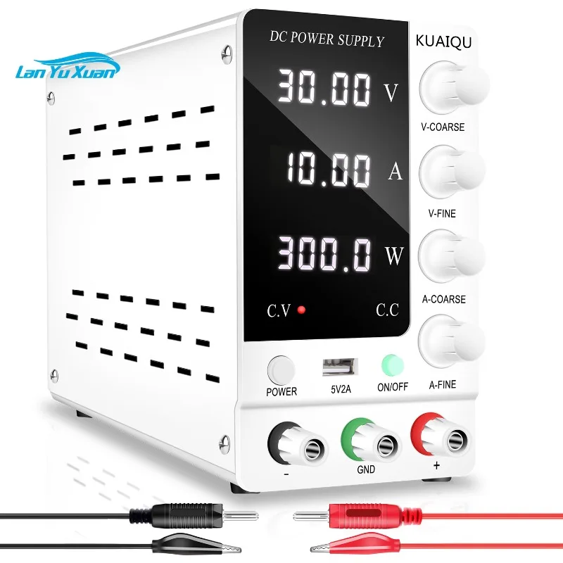 

New Arrival Kuaiqu SPS-C3010 30V 10A 300W Switch Adjustable Lab Bench Dc Regulated Power Supply for Led Light Mobile Repair
