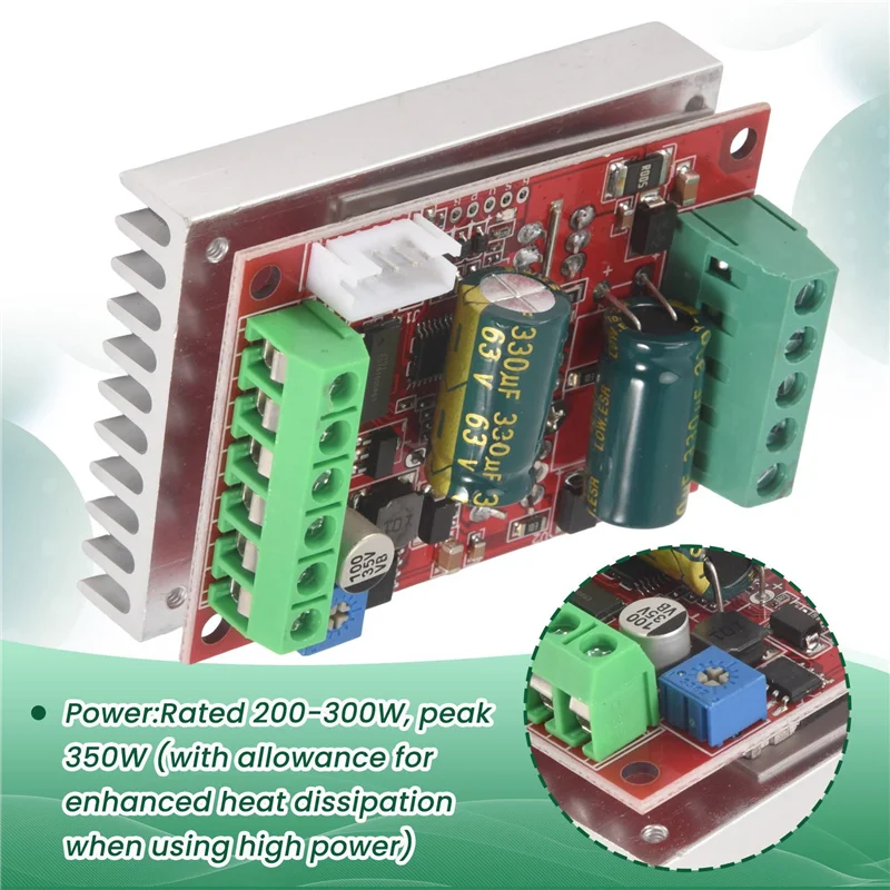 AAAEL-3X DC 6-60V 400W BLDC Dreiphasiger bürstenloser DC-Motorcontroller PWM Hall Motor Control Driver Board 12V 24V 48V