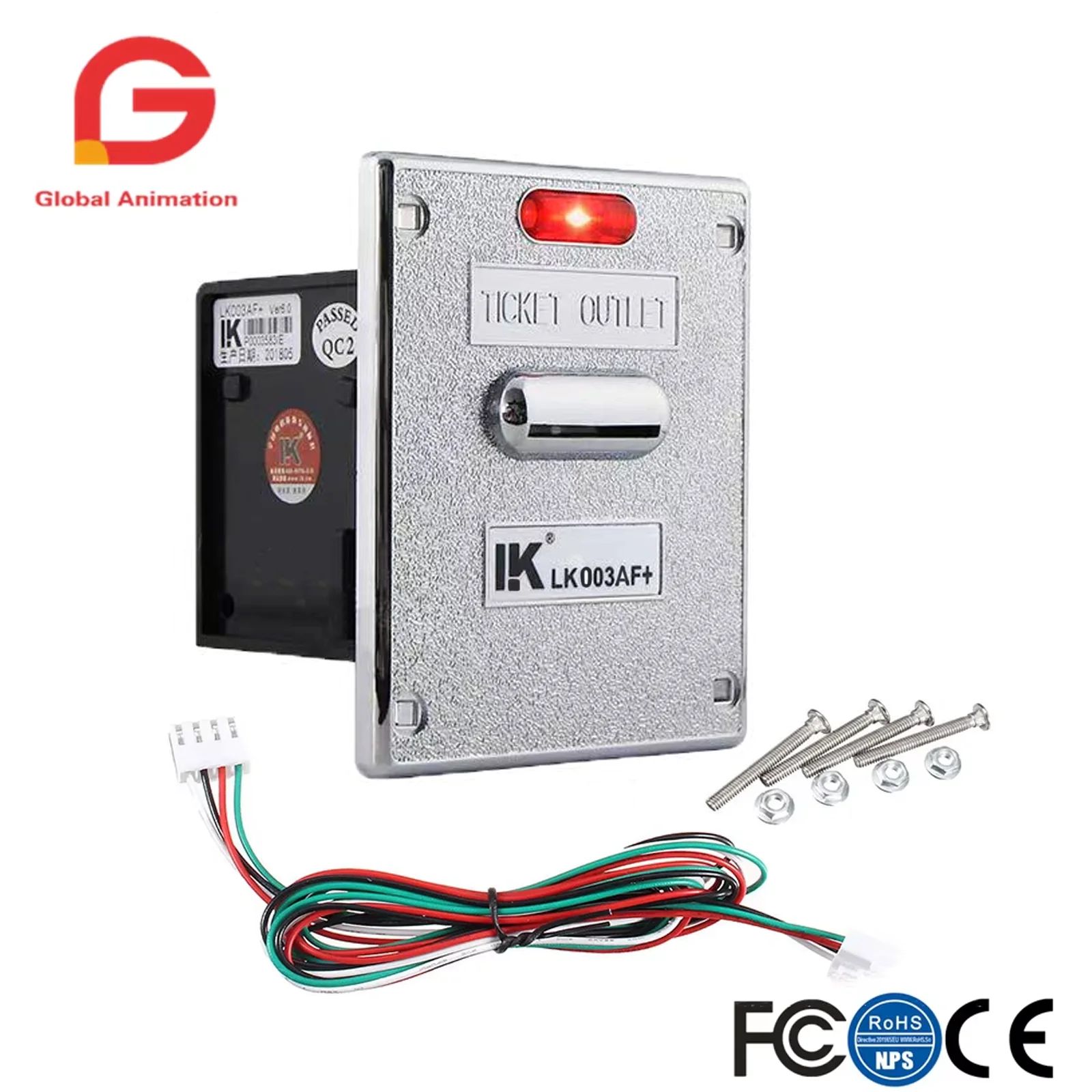 Ticket Dispenser Outlet LK-003A for Arcade, Redemption Games, Machine Accessory