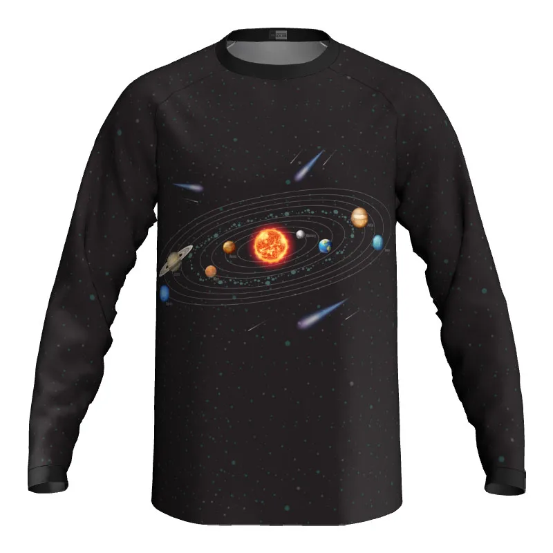 

Long Sleeve Cycling Jersey, Universe, Sky Mars, Outdoor Gear, Motocross Shirt, Bicycle Clothes, MTB, Mercury, Downhill