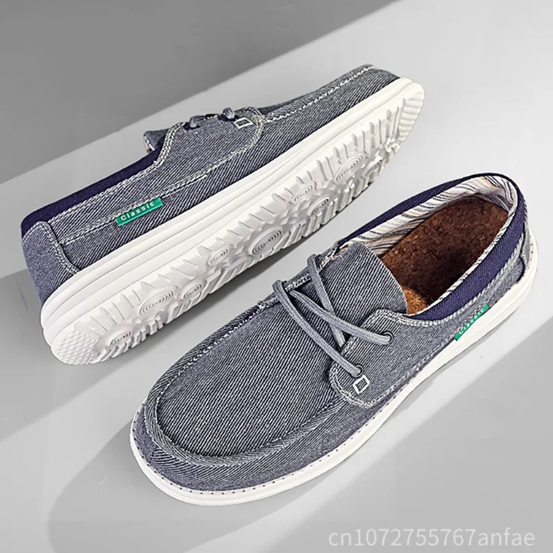 Spring/Autumn Men's Canvas Shoes Retro Loafers Lightweight Flats Leisure Footwear Male Summer Moccasin Men Casual Business Shoe