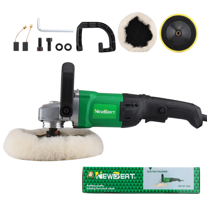 

NewBeat OEM Power 220V Electric Polishing 180mm 1400W 1950-3550rpm Industrial High Quality Electric Polisher NBT-EP-180A