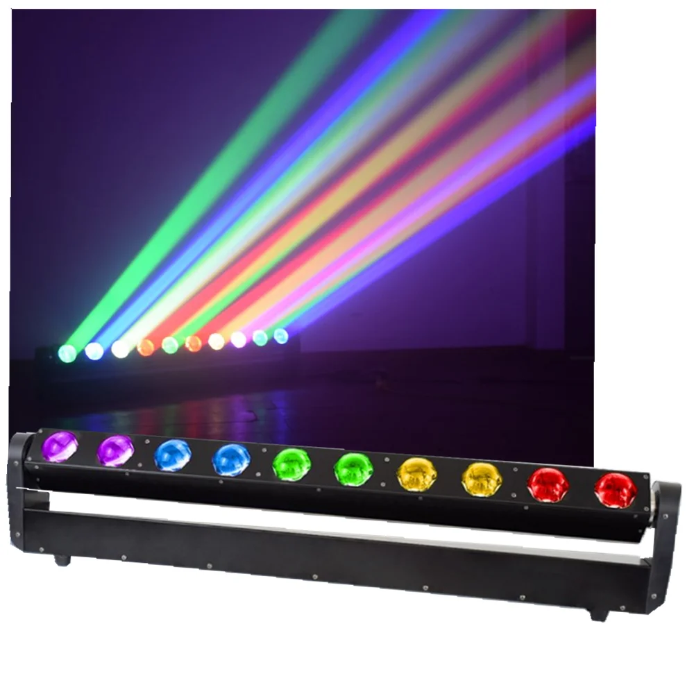 Lyre LED Beam Moving Head Bar DJ Lights 10X40W DMX RGBW Professional Stage Effect Lighting Bar Washer