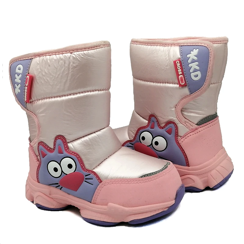 Winter Warm 1pair Waterproof Snow Boots Leather Ski Children Wool Boot,-40 or -30 degrees Kid Girl/Boy Boot