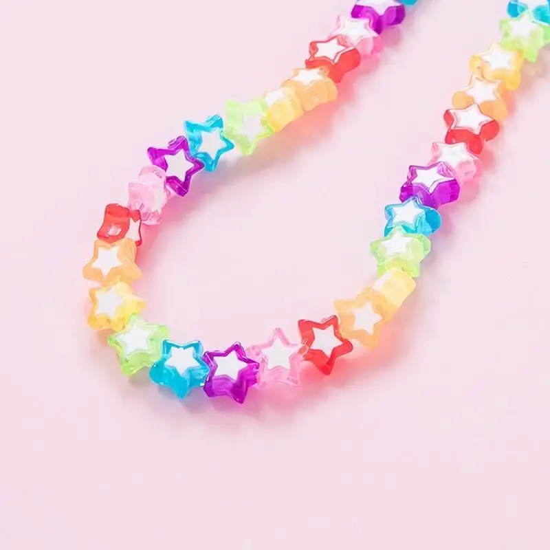 قناع الوجه الحبل الملونة نجمة القلب الاكريليك مطرز قناع حامل سلسلة حول الرقبة النظارات قلادة الراحة الأذن التوقف