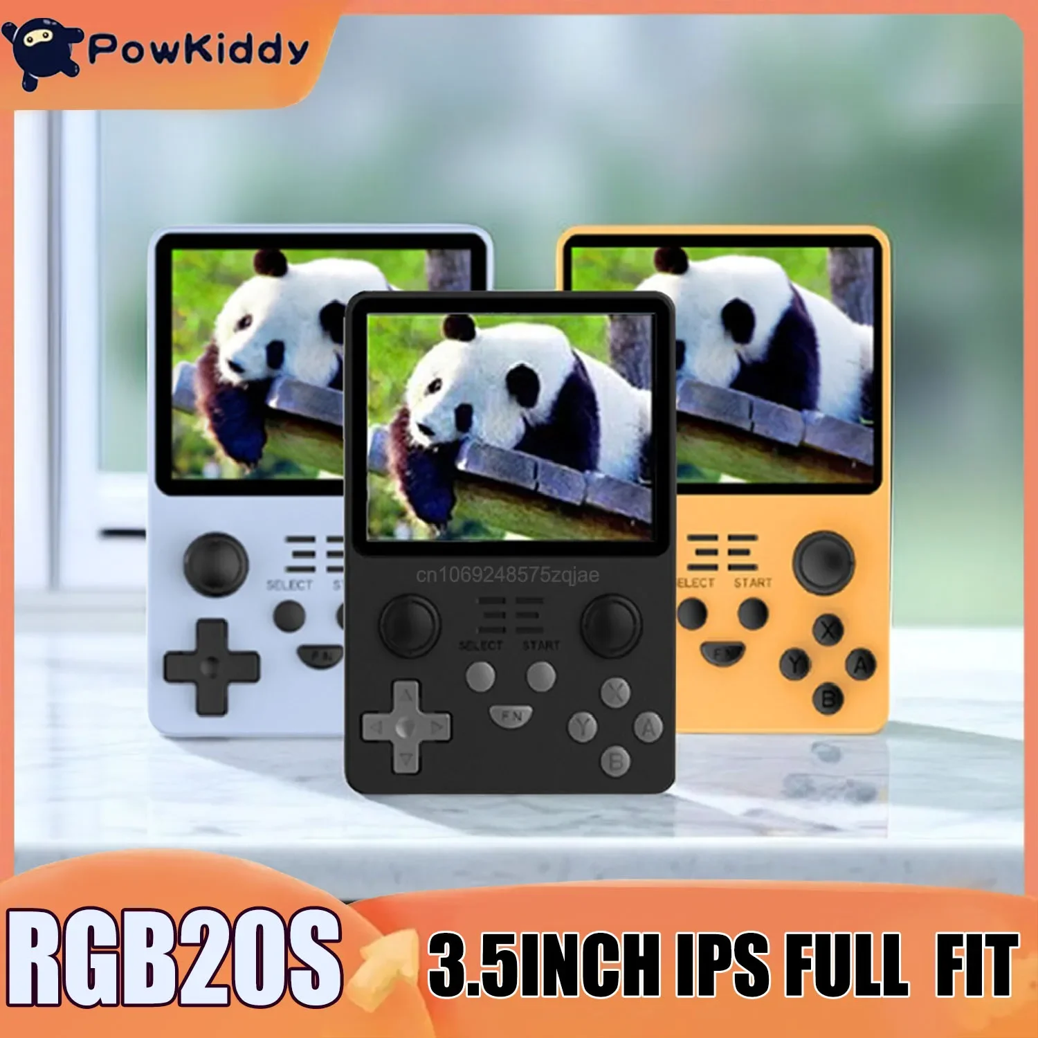 

2023 Powkiddy RGB20S Retro Game Console Open Source System 3.5-Inch IPS Screen Handheld Video Game Console 256G with 58000 Games