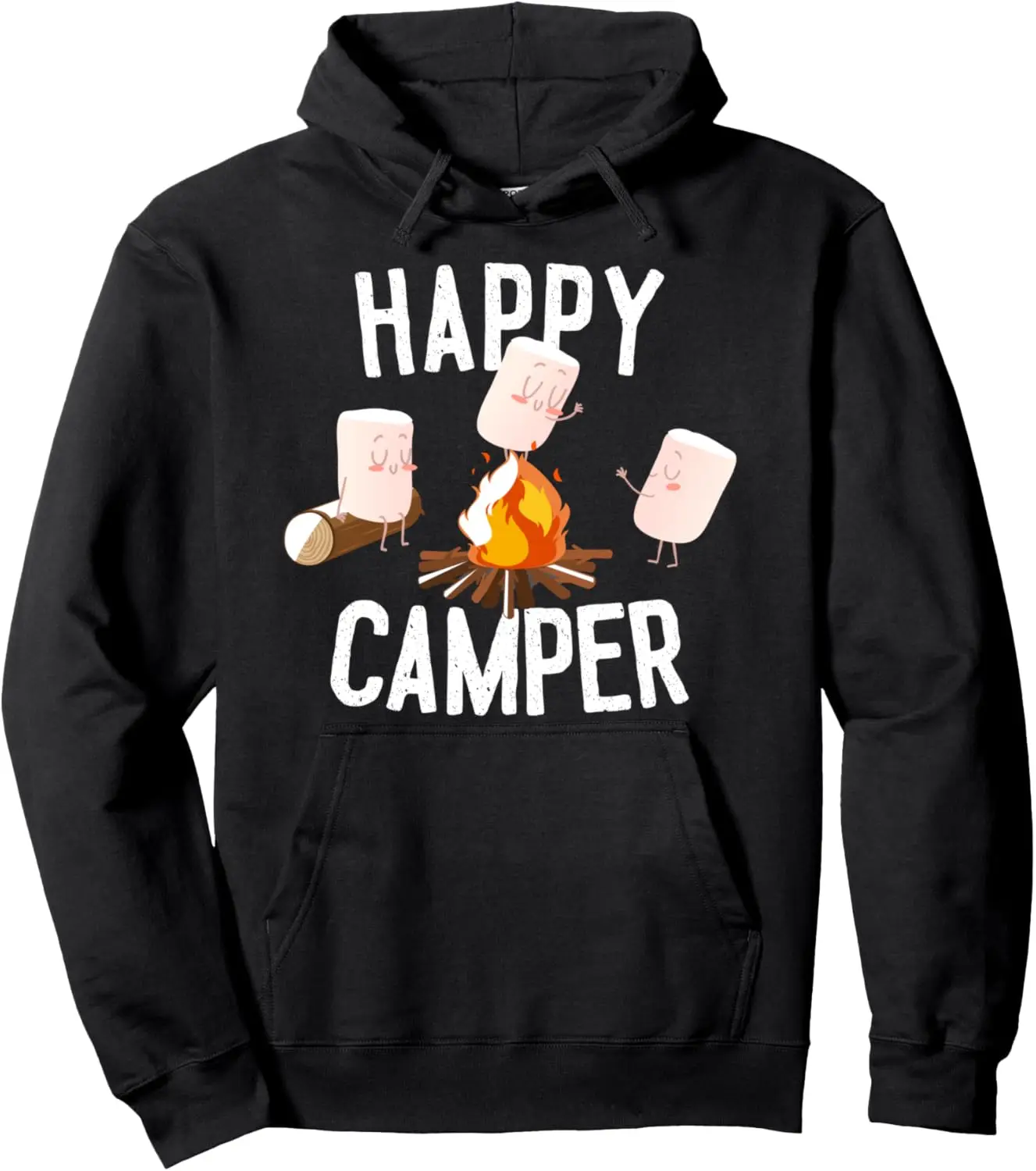 Funny Happy Marshmallow Camper Cute for Kids Women Men Pullover  Women Mens Sweatshirt Customizable Kawaii Clothes