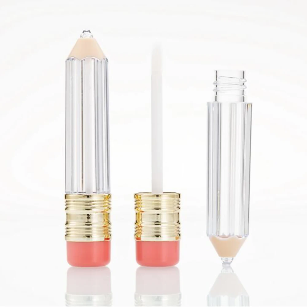 5pcs 3.5ml Mini Pencil Lipstick Tube Empty Refillable Clear Lip Balm Tubes  Mini Sample Packaging Portable Cosmetics Container