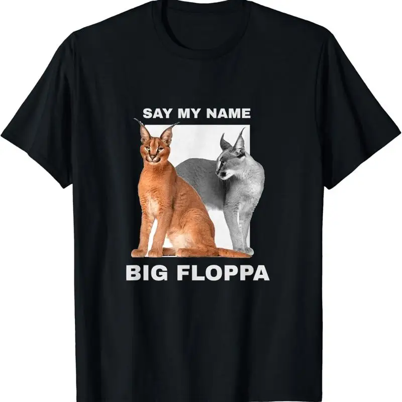 Big Floppa Meme Cat Joke Ironic Humor T-Shirt