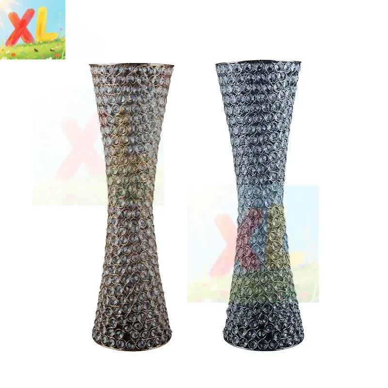 

Benchuang wedding scene arrangement props flower ware stage gold crystal road guide simulated flower decorative vase ornament