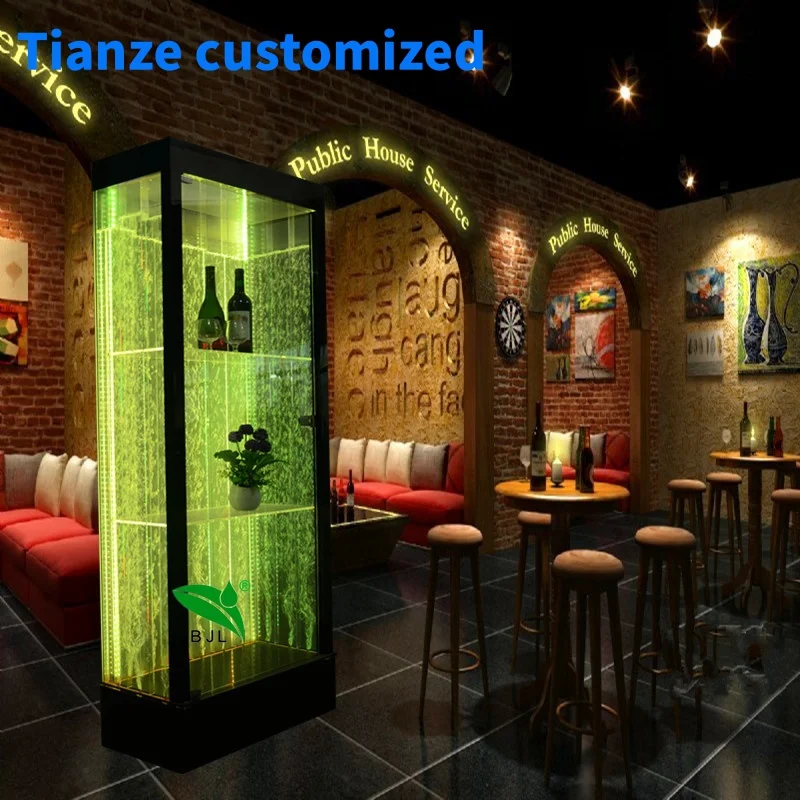 (customized)living room furniture  bubble wall water panel partition cabinet with led light