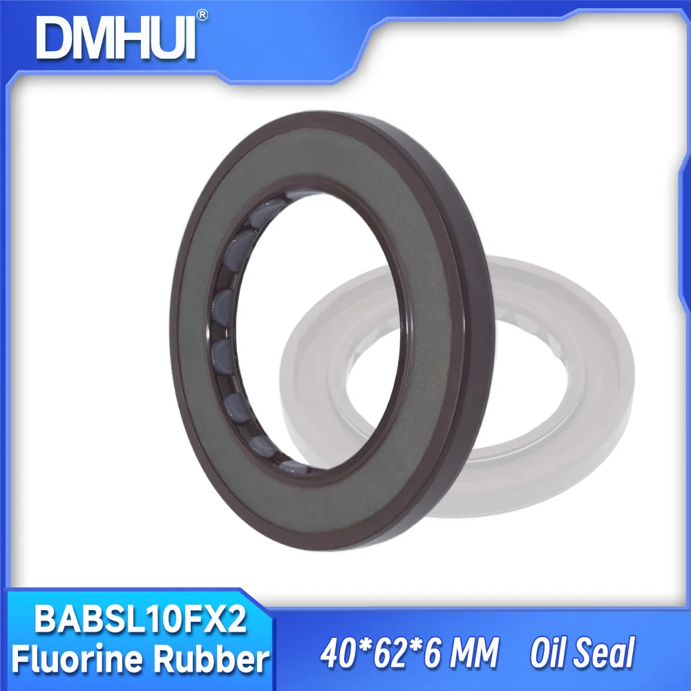 

DMHUI BABSL10FX2 Shaft Sealing 40x62x6mm FKM Rubber Ring High Pressure Resistance Industrial Machine Accesories