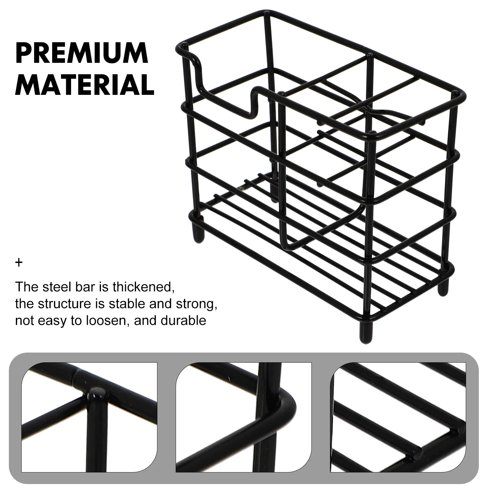 

1Pcs Toothbrush Toothpaste Holder Stainless Steel Space Saving Bathroom Organizer Rack Storage Shelf and Elegant