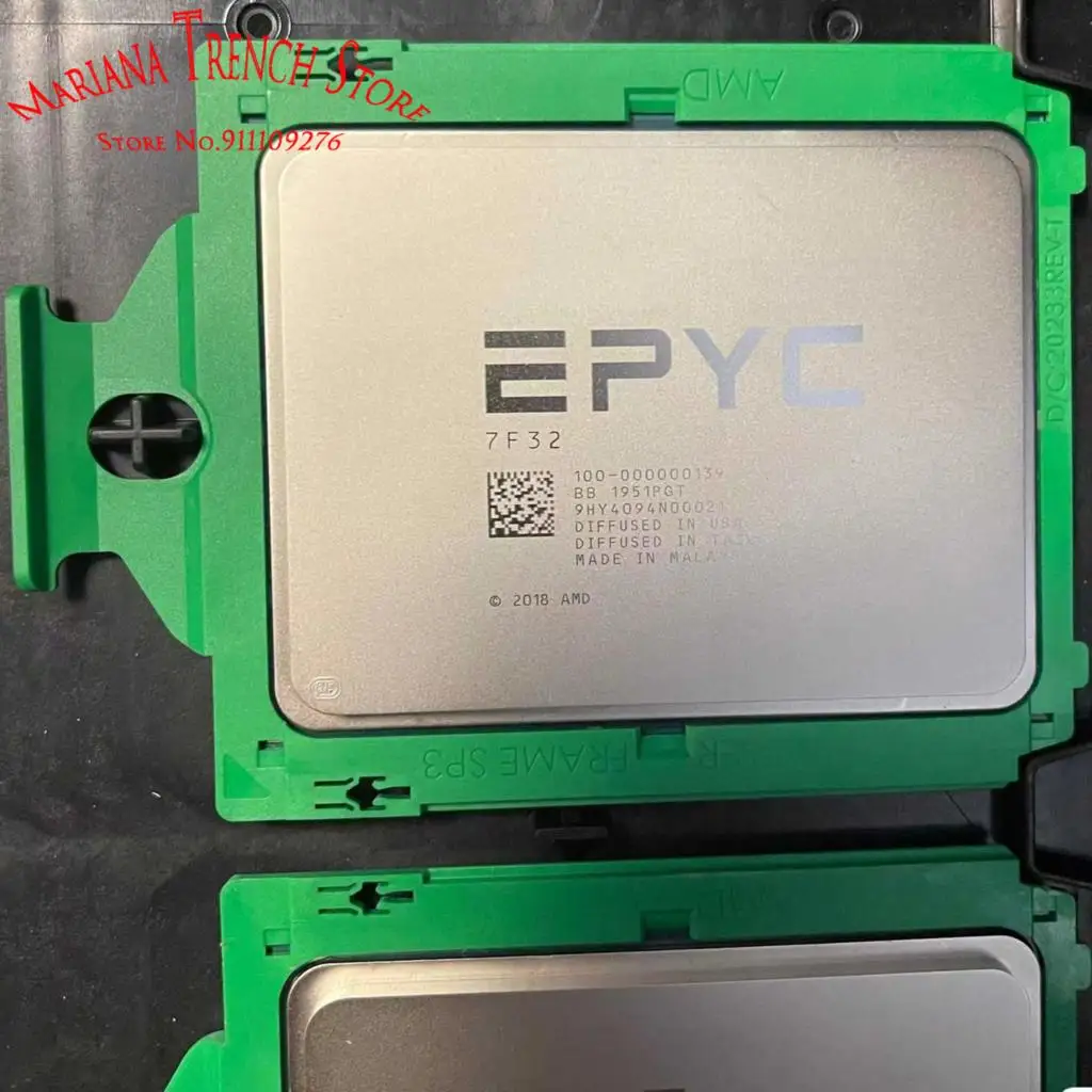 

CPU for EPYC 7F32 8 Cores 16 Threads Base Clock 3.7GHz Max.Boost Up to 3.9GHz L3 Cache 128MB TDP 180W