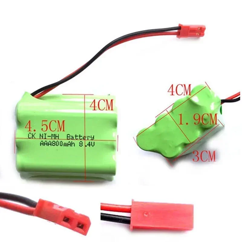 Ladder shaped Durable Double-deck 8.4V 800mAh 7x AAA Ni-MH RC Rechargeable Battery Pack fo Helicopter Robot Car Toys w/ JST Plug