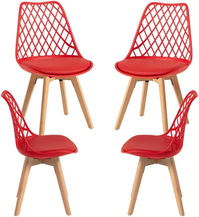 Miguel - Packs Sillas Comedor - Pack 4 Sillas Mima - Rojo