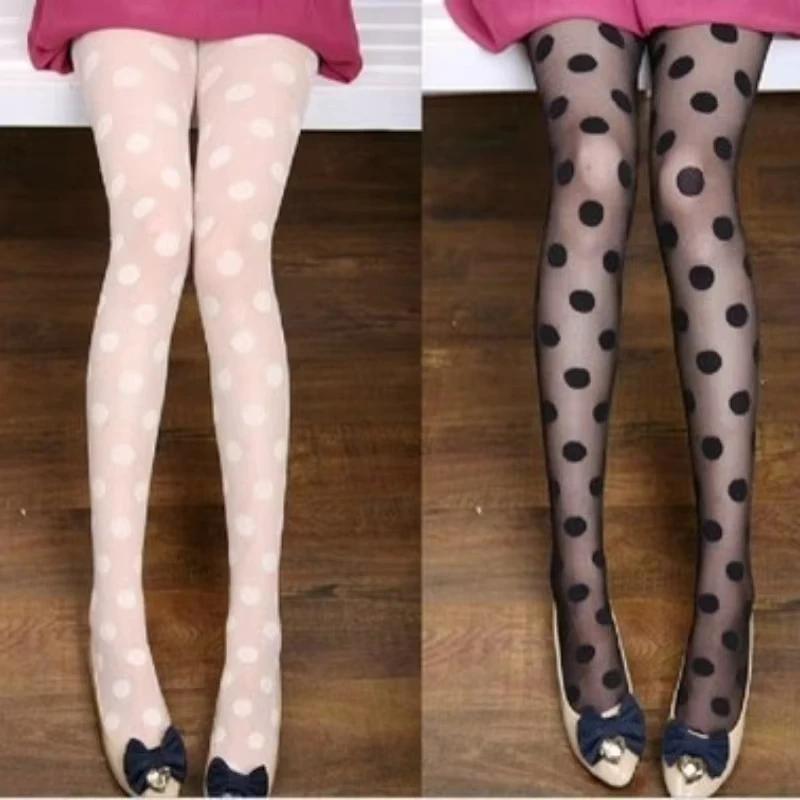 Sommerliche Polka-Dot-Strumpfhose für Damen, ultradünne Overknee-Strümpfe, Damen-Dessous, Bodystocking