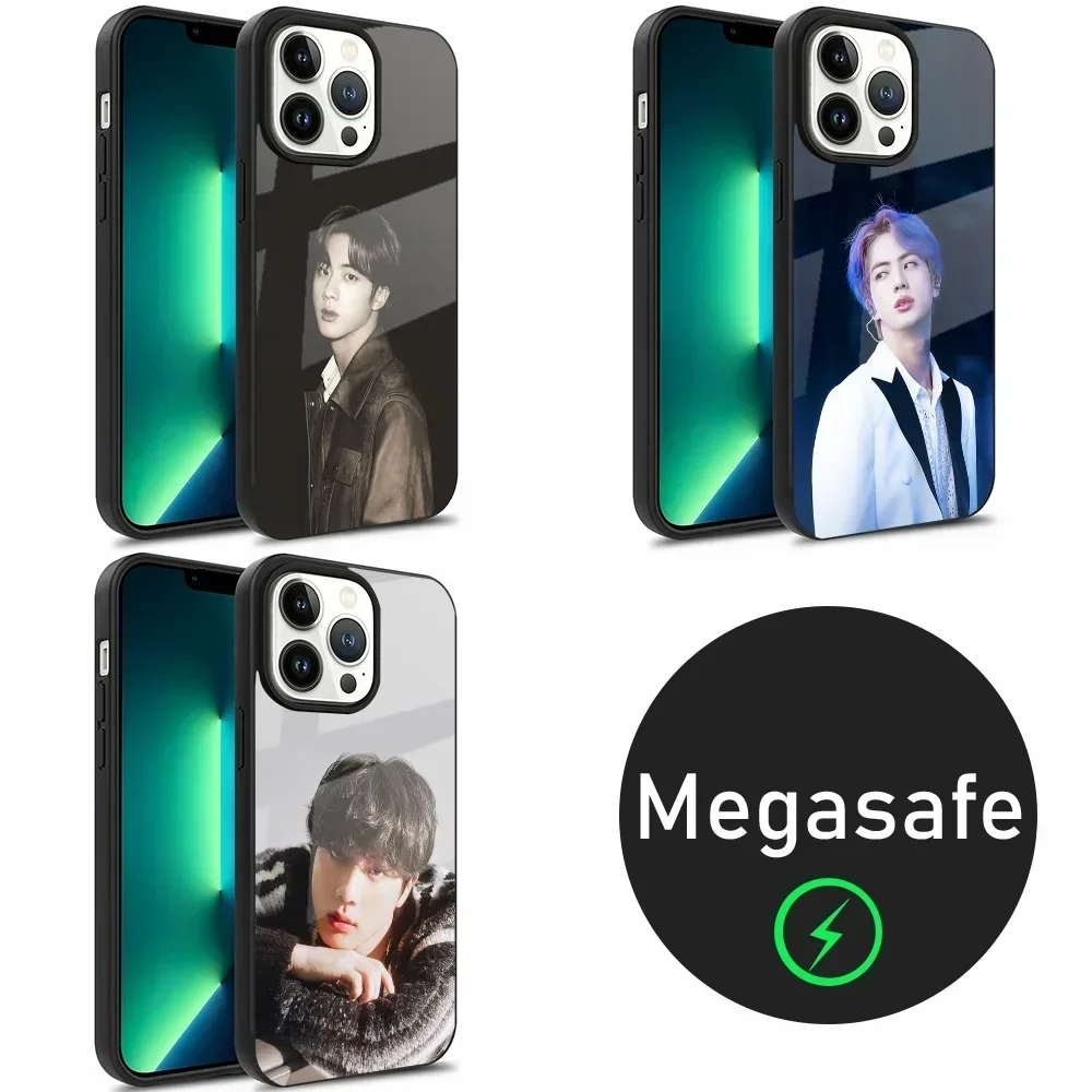 Kim S-Seokjin JIN  Phone Case For iPhone 16,15,14,Plus,Pro,Max Magsafe Magnetic Wireless Charging