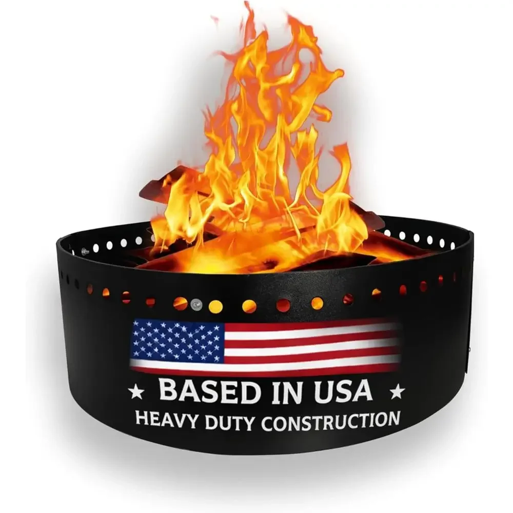 36 Diameter 12 High Carbon Steel Fire Pit - Durable for Outdoor or In-Ground Use, Ideal for Gardens, Camping, and Gatherings