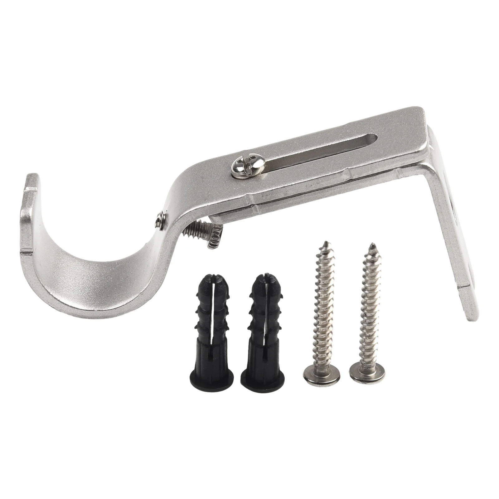 Metal Curtain Rod Brackets Set For Drapery Rod Poles With Screws And Fittings Easy To Install Window Rod Holder