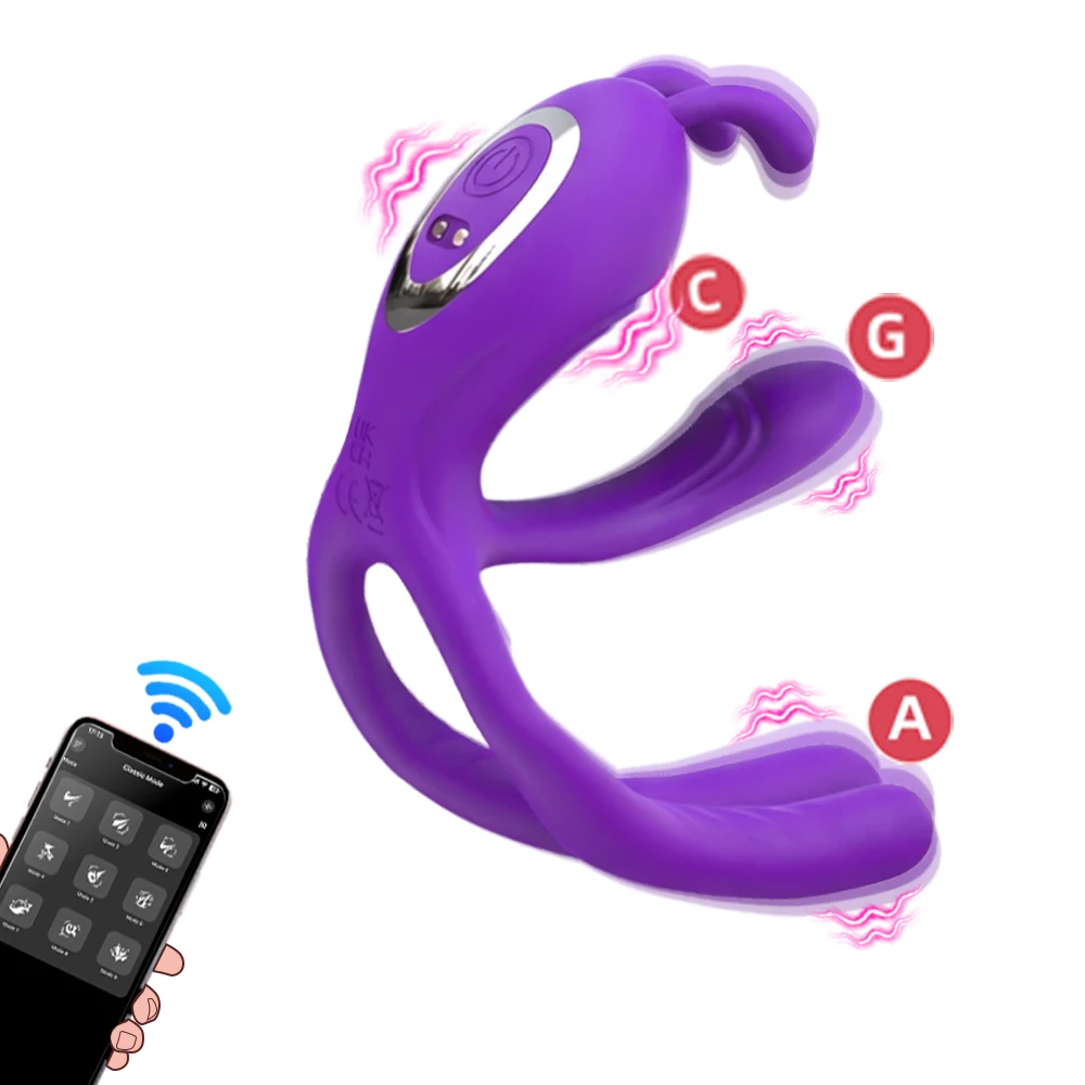 Vibrating Cock Ring Couple Flirting Clitoral Stimulator APP Vibrator Wearable Penis Ring Ejaculation Delay Sex Toy for Men Women