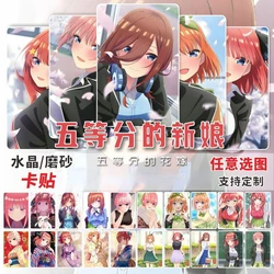 10PCS Anime The Quintessential Quintuplets Card Nakano Nino Cosplay Student Card Collect Souvenirs Birthday Gifts Boys Girls