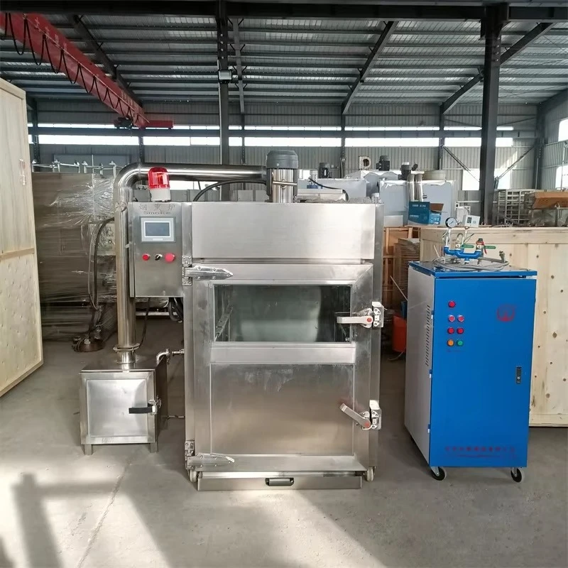 Industrial Multifunctional Meat Smoker Oven Gas Furnace Machine for Smoking Fish Sausage Meat Balls for Home Farm Hotels