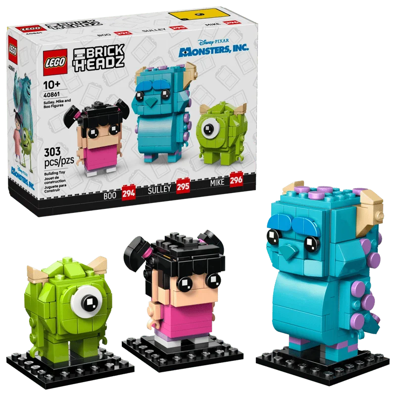 ЛЕГО ®   БрикХедз ™   Игровой набор Disney и Pixar: Фигурки Салли, Майка и Бу (40861), 303 детали