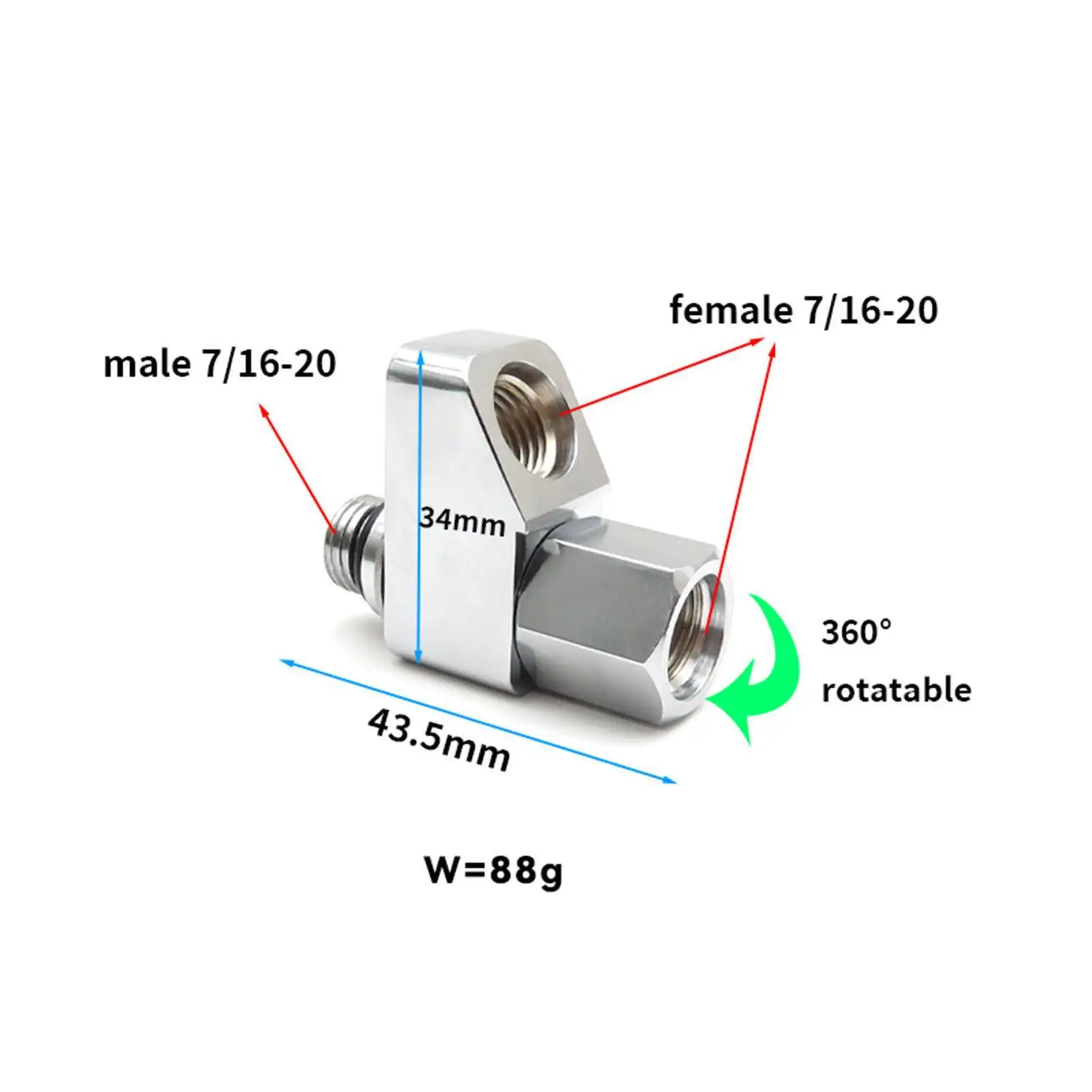 

Медный поворотный адаптер-разветвитель для дайвинга под высоким давлением, профессиональные аксессуары для комплекта снаряжения для подводного плавания
