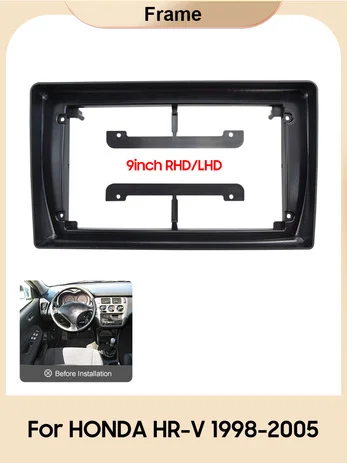 2 din Car Radio Frame For HONDA HR-V 1998-2005 Stereo Panel Harness Wiring Connector Power Cord Adapter Canbus Decoder