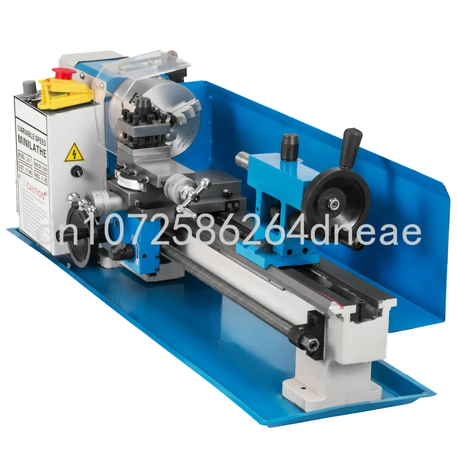 550W Bench Top Metal Lathe Mini Metal Lathe 0-2500 RPM Variable Speede with 4 / 3-jaw Chuck