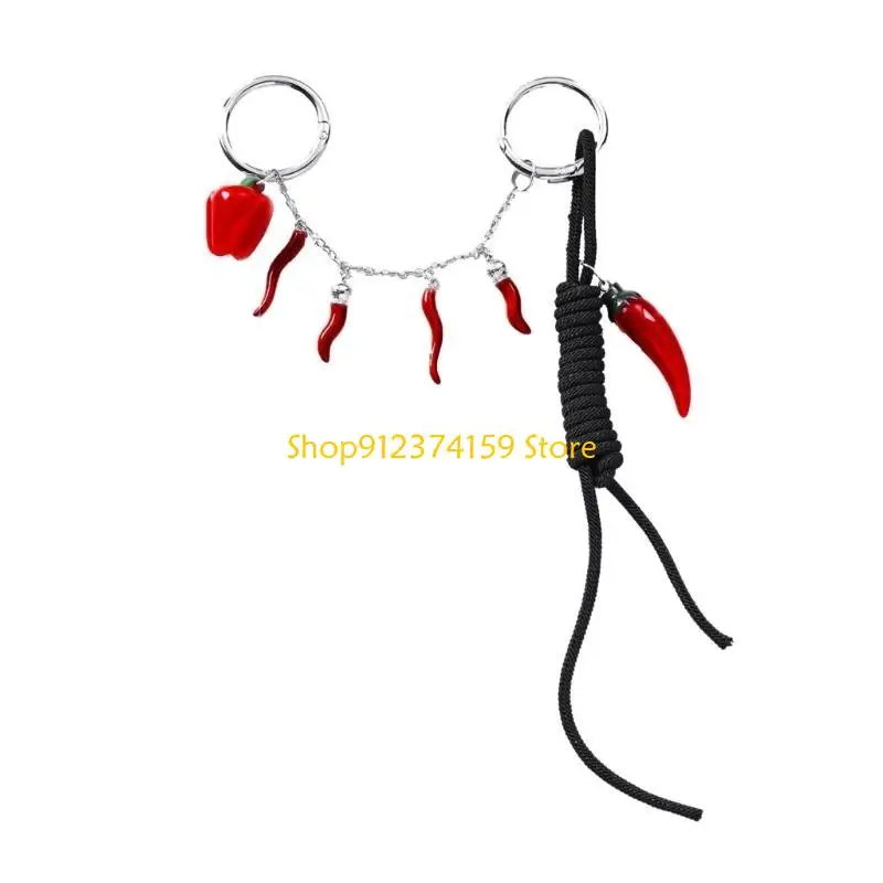 G5AE Delicate Braided Keychain Phone Charm Bag Pendant Keyring for Fashion Women