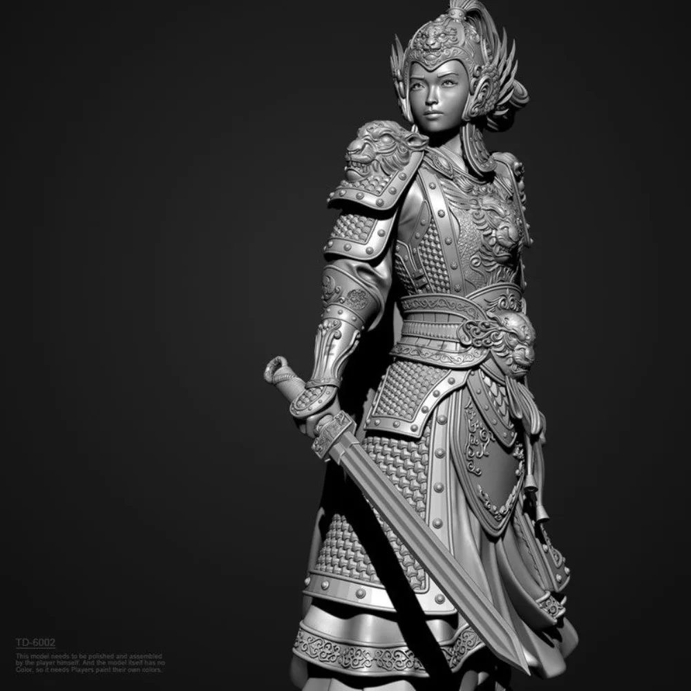 38mm 50mm 75mm Ancient Female General Resin White Mold Needs To Be Polished and Assembled By The Players
