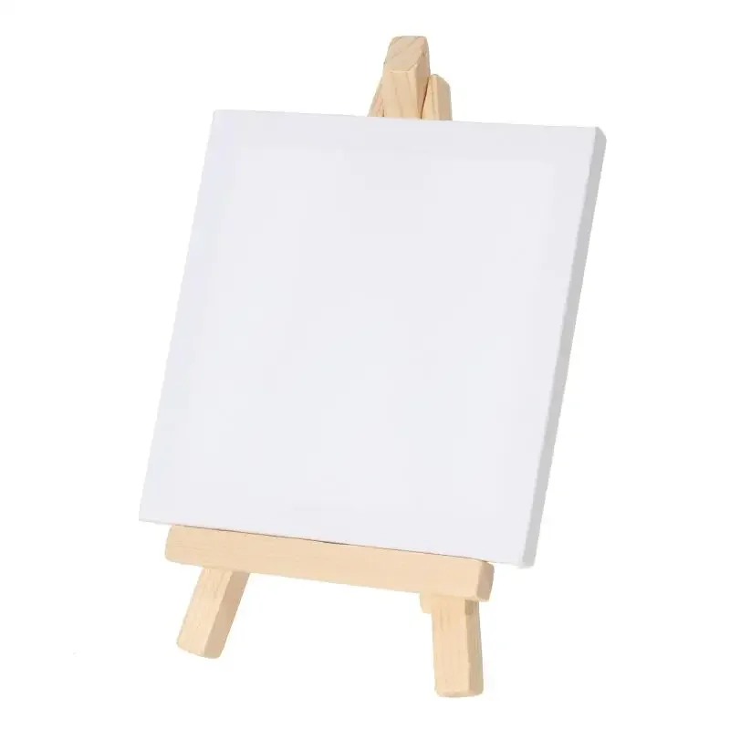 Imagem -03 - Mini Easel Canvas Conjunto For Kids Conjunto de Desenho Mini Craft Faça Você Mesmo Mesa Pequena Escola Artistas x 12 Pcs