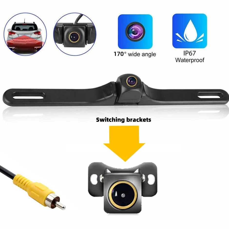 HD  AHD1080P/720P Car Rear View Backup Camera License Plate Bracket Cam Frame Bracket Decor Universal Car Accessories