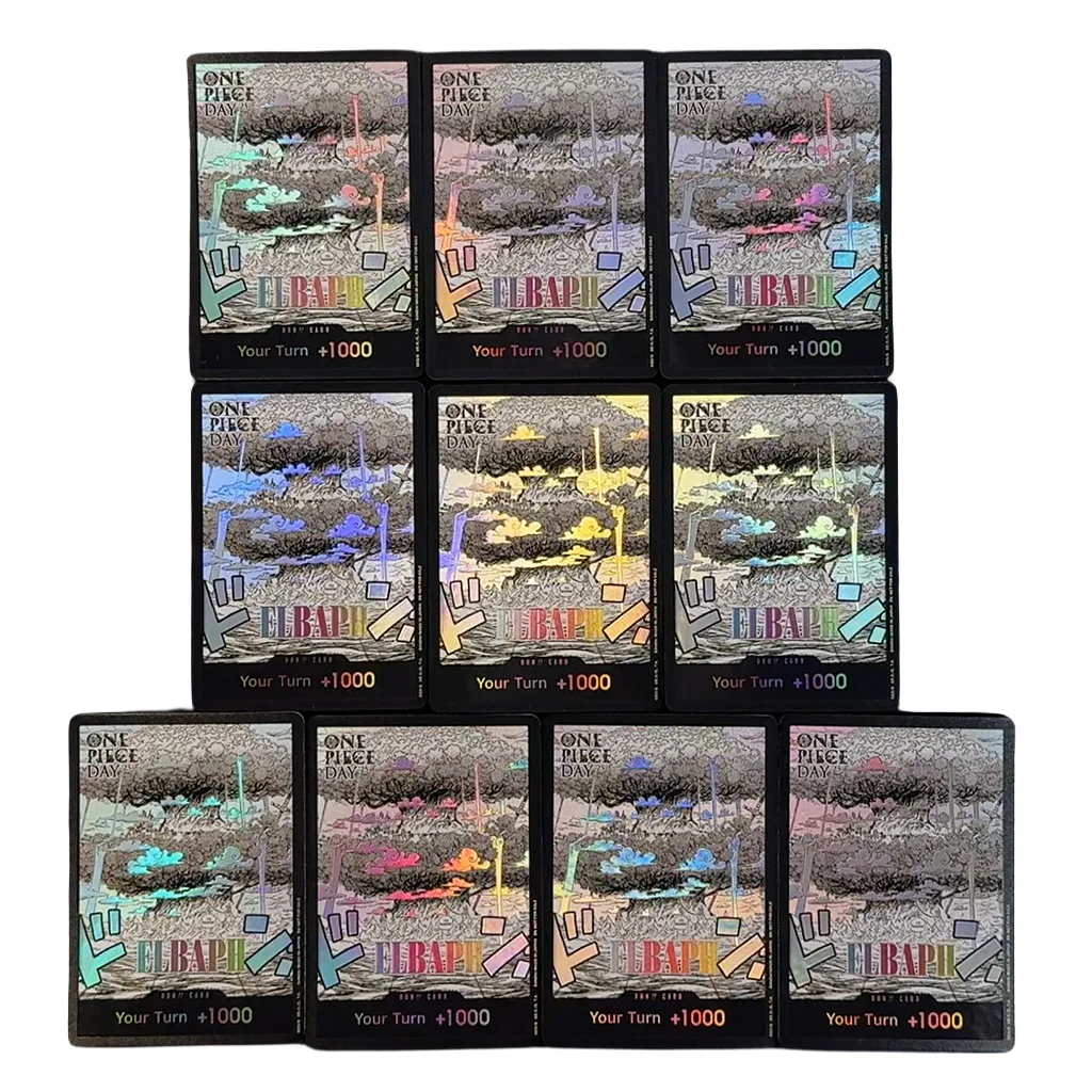 

10pcs/set One Piece TCG OPCG English DON card 1st Anniversary ELBAPH DON Textured Foil Card Animation Collectible Cards