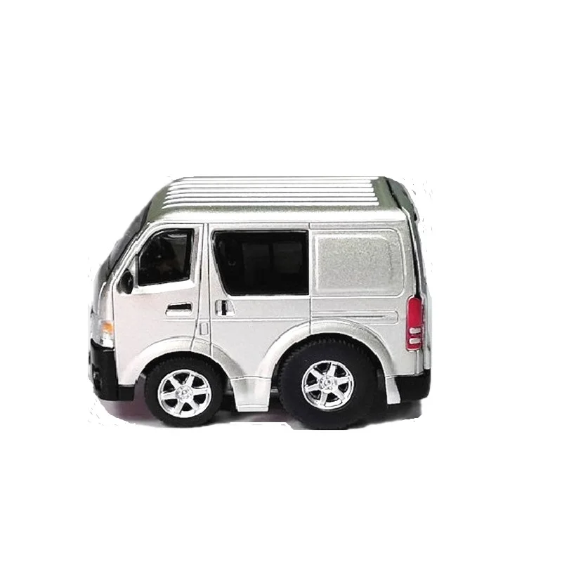 

Tiny 1:64 Q Series Hi-ace Van Silver Alloy Simulation Model Car