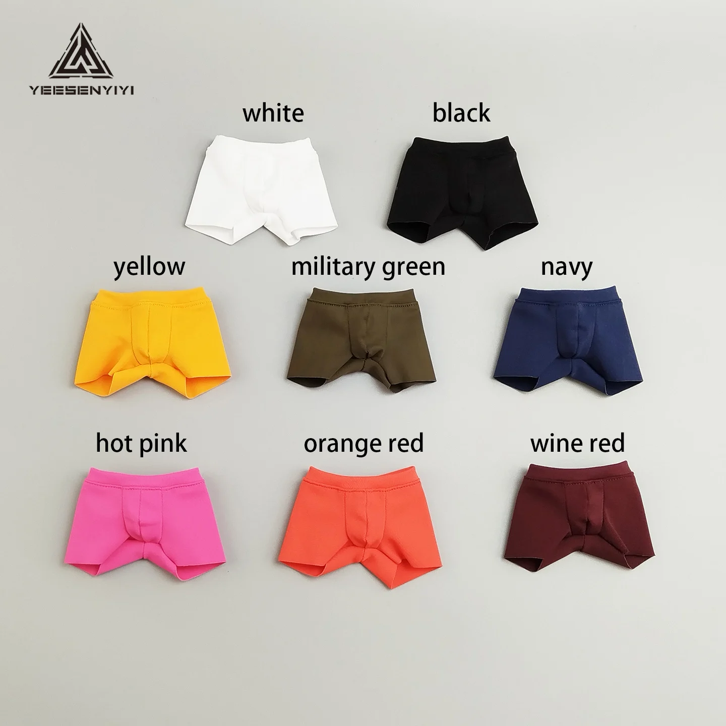 1/6 Male Soldier Flat-Front Underwear, 12-Inch Doll Flat-Front Pants, 6-Point BJD Doll Clothes, High Elasticity, Non-Staining Do