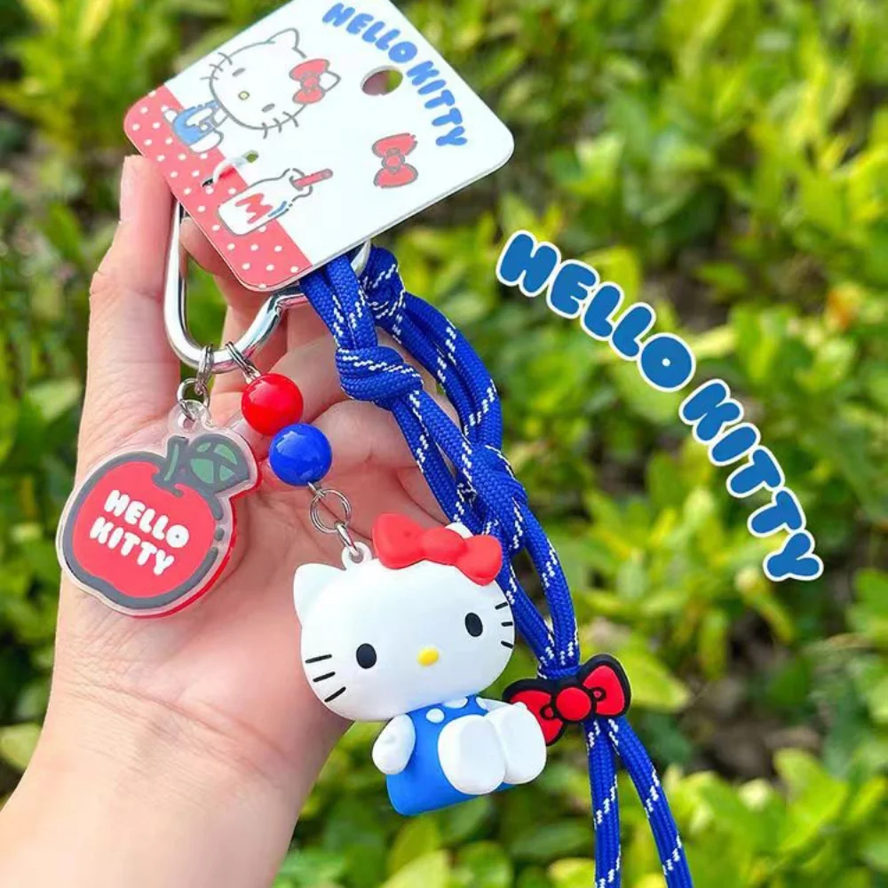 

Натуральная кукла-ремешок Hello Kitty Kawayii Sanrio Kt Cat, студенческий рюкзак, украшение, куклы, брелок, аксессуар, подарки на день рождения для девочек