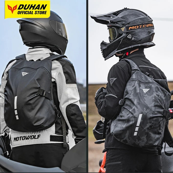 

New Motorcycle Backpack Waterproof Biker Helmet Bag Large Capacity Breathable Motorbike Backpack Men Moto Bag