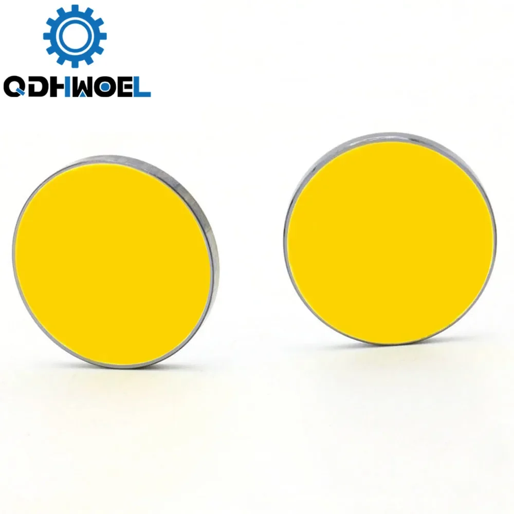 QDHWOEL 3pcs Co2 Laser Si reflective Mirrors 25mm for Laser Engraver Gold-Plated Silicon Reflector Lenses