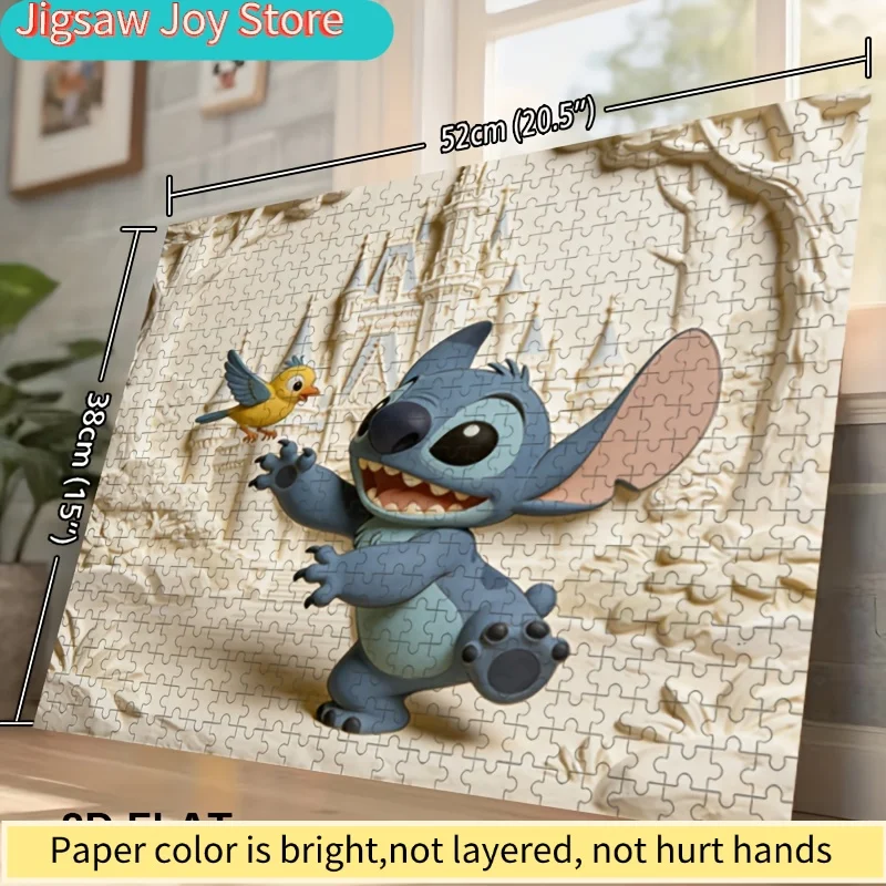 2D 플랫, 디즈니 디즈니 스티치 & 미키 마우스 퍼즐 성인에게 적합 - 벽 그림, 도전적인 두뇌 자극 게임, 크리스마스