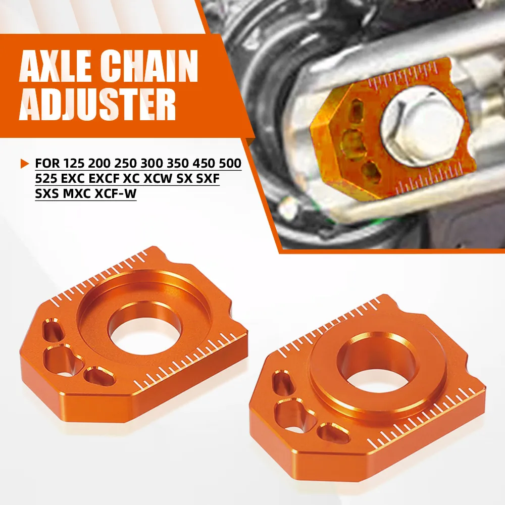 For 125 200 250 300 350 450 500 525 EXC EXCF XC XCW SX SXF SXS MXC XCF-W Motorcycle Chain Adjuster Regulator Slider Block